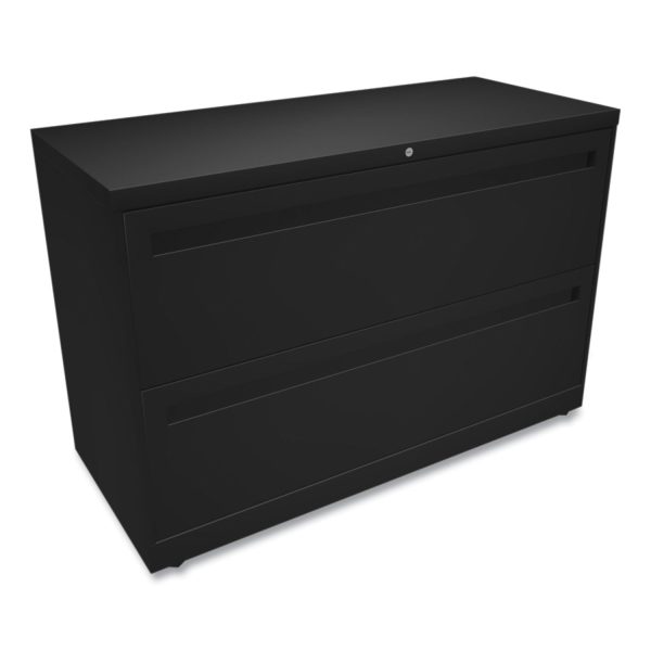 Brigade 700 Series Lateral File, 2 Legal Letter-Size File Drawers, Black, 42  x 18  x 28 For Sale - Image 3