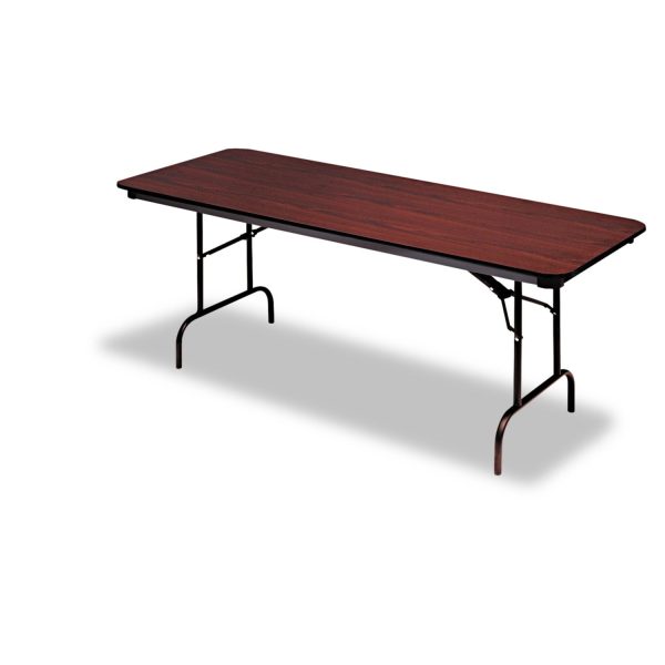 Iceberg Premium Wood Laminate Folding Table - For - Table TopMelamine Rectangle Top - Traditional Style - 300 lb Capacity - 60  Table Top Length x 30  Table Top Width x 0.75  Table Top Thickness - 29  Height - Mahogany - 1 Each Sale