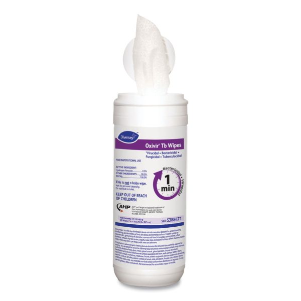 Oxivir TB Disinfectant Wipes, 7 x 6, White, 60 Canister, 12 Canisters Carton For Cheap