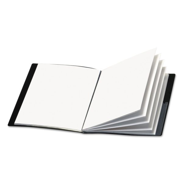 ShowFile Display Book with Custom Cover Pocket, 24 Letter-Size Sleeves, Black Hot on Sale