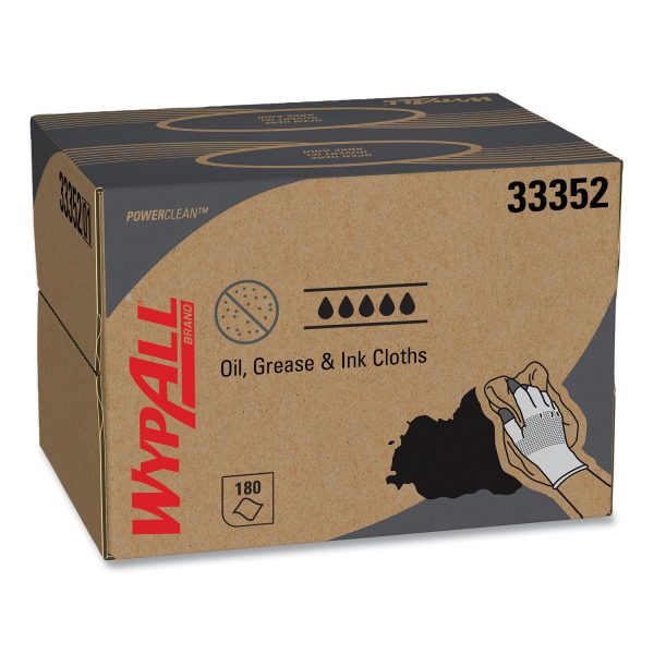 Power Clean Oil, Grease and Ink Cloths, BRAG Box, 12.1 x 16.8, Blue, 180 Box Online now