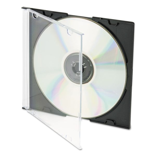CD DVD Slim Jewel Cases, Clear Black, 50 Pack For Sale - Image 3