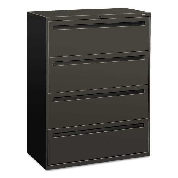 Brigade 700 Series Lateral File, 4 Legal Letter-Size File Drawers, Charcoal, 42  x 18  x 52.5 For Sale