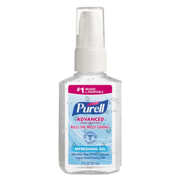 Advanced Hand Sanitizer Gel, 2 oz Pump Bottle, Refreshing Scent, 24 Carton Hot on Sale