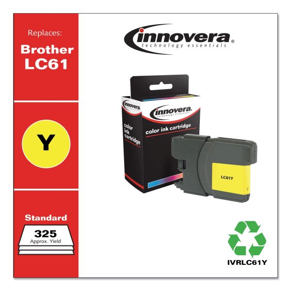 Remanufactured Yellow Ink, Replacement for LC61Y, 750 Page-Yield Hot on Sale - Image 2