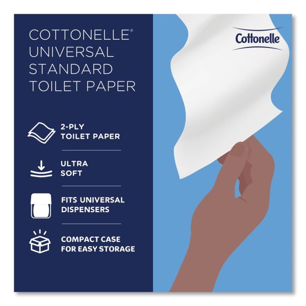 2-Ply Bathroom Tissue, Septic Safe, White, 451 Sheets Roll, 20 Rolls Carton Fashion - Image 3