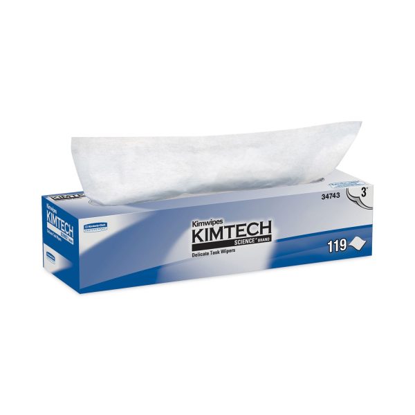 Kimwipes Delicate Task Wipers, 3-Ply, 11.8 x 11.8, Unscented, White, 100 Box, 15 Boxes Carton Sale