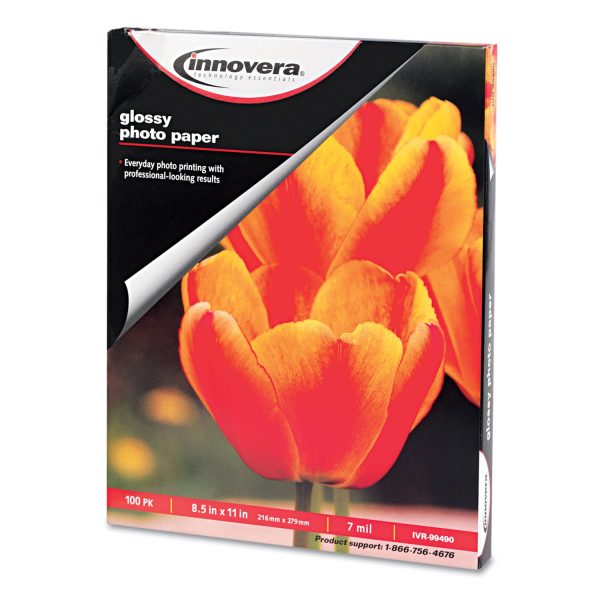 Glossy Photo Paper, 7 mil, 8.5 x 11, Glossy White, 100 Pack Fashion - Image 2
