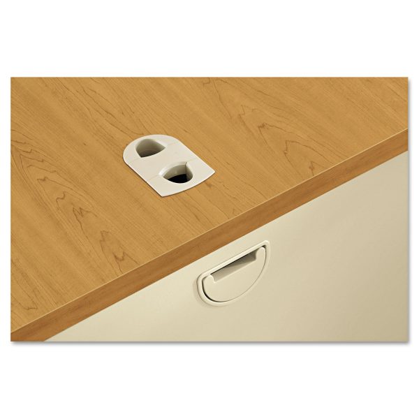 38000 Series Double Pedestal Desk, 72  x 36  x 29.5 , Harvest Putty Online Sale - Image 2