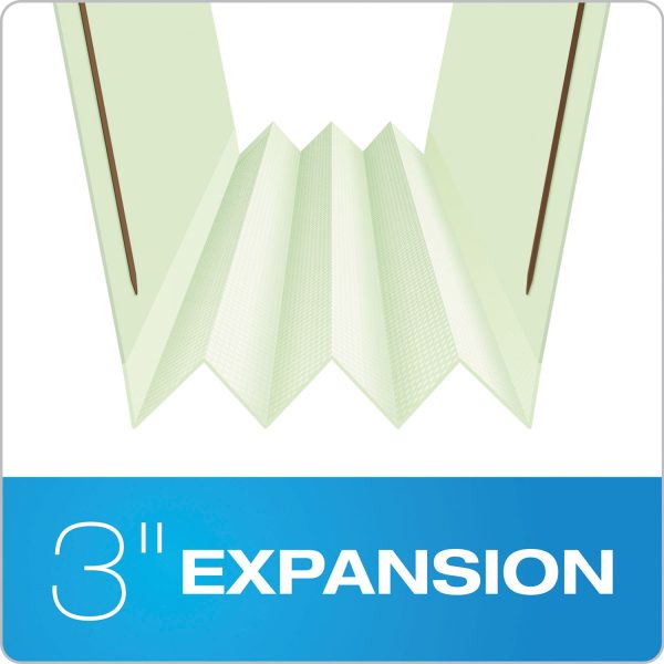 Heavy-Duty Pressboard Folders with Embossed Fasteners, 1 3-Cut Tabs, 3  Expansion, 2 Fasteners, Legal Size, Green, 25 Box For Cheap - Image 4