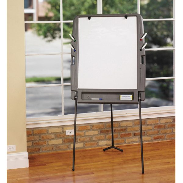 Ingenuity Portable Flipchart Easel with Dry Erase Surface, 35 x 30, 73  Tall Easel, Charcoal Polyethylene Frame Online Hot Sale - Image 4