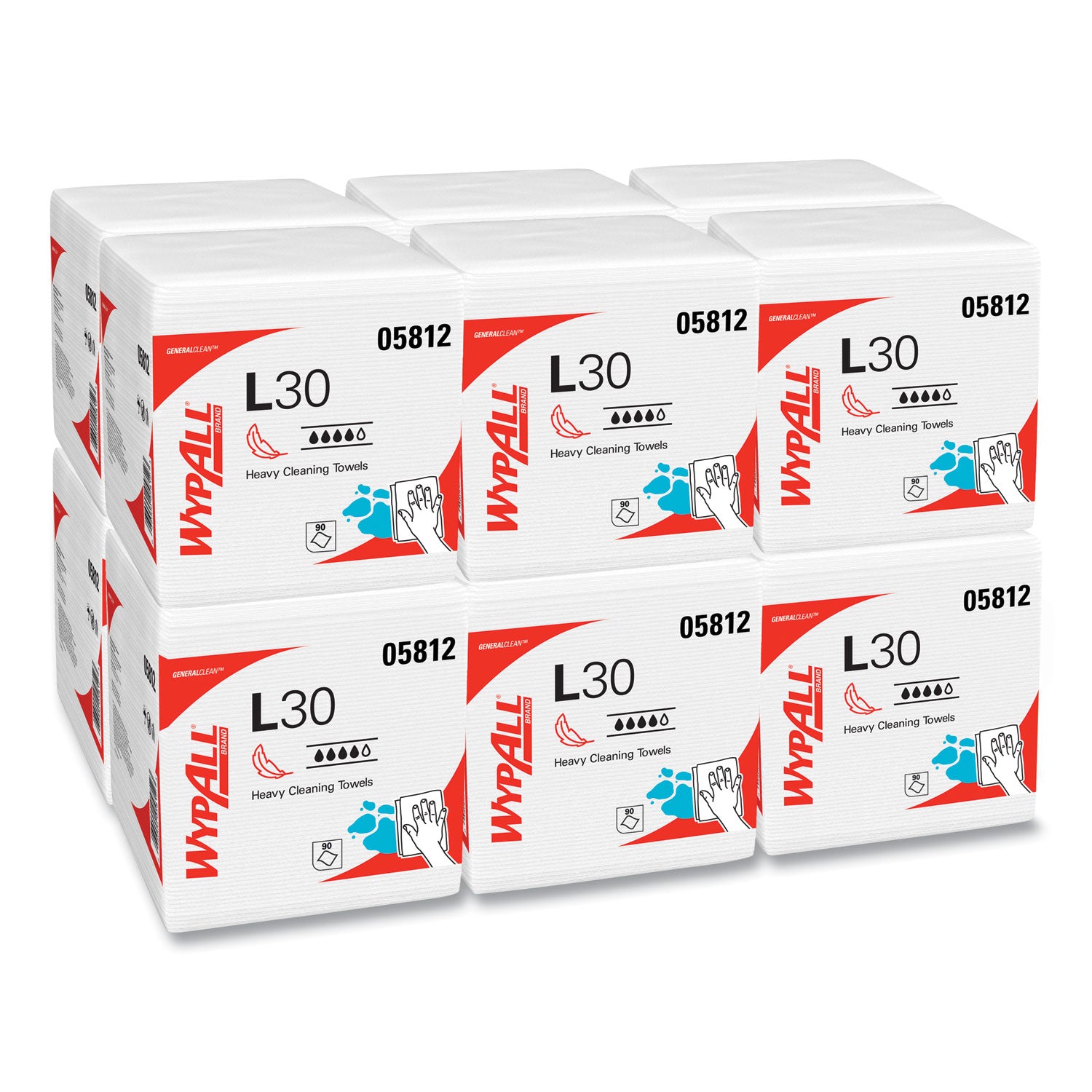 L30 Towels, Quarter Fold, 12.5 x 12, 90 Polypack, 12 Polypacks Carton Online Hot Sale