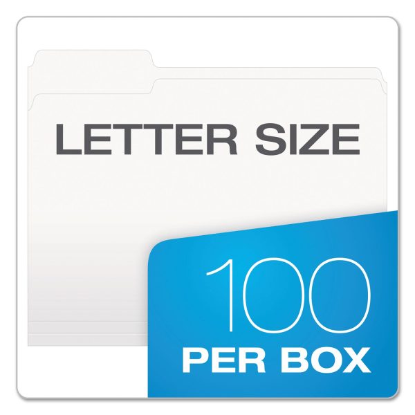 Colored File Folders, 1 3-Cut Tabs: Assorted, Letter Size, White, 100 Box Online Sale - Image 5