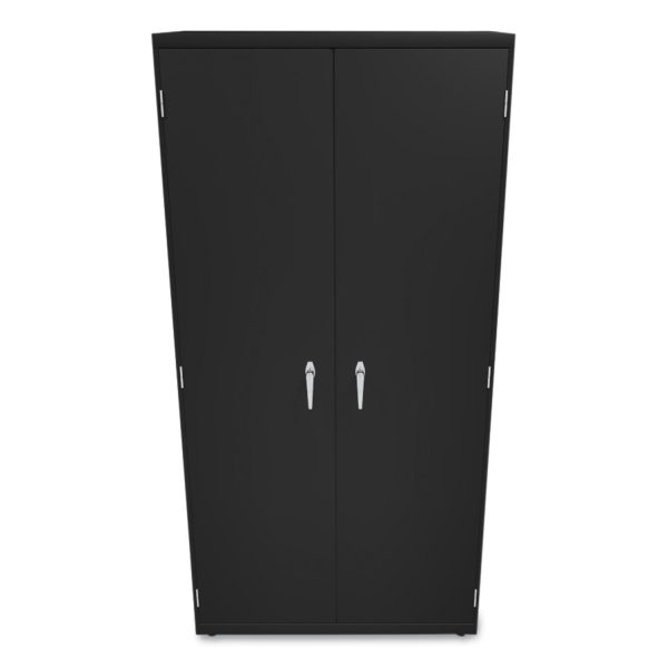 Assembled Storage Cabinet, 36w x 24.25d x 71.75h, Black Supply - Image 2