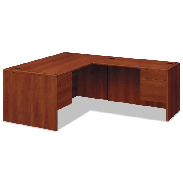 10700 Series  L  Workstation Desk with Three-Quarter Height Pedestal on Left, 66  x 30  x 29.5 , Cognac Sale - Image 2