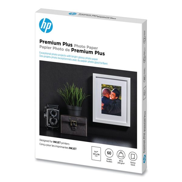 Premium Plus Photo Paper, 11.5 mil, 5 x 7, Glossy White, 60 Pack Supply - Image 2
