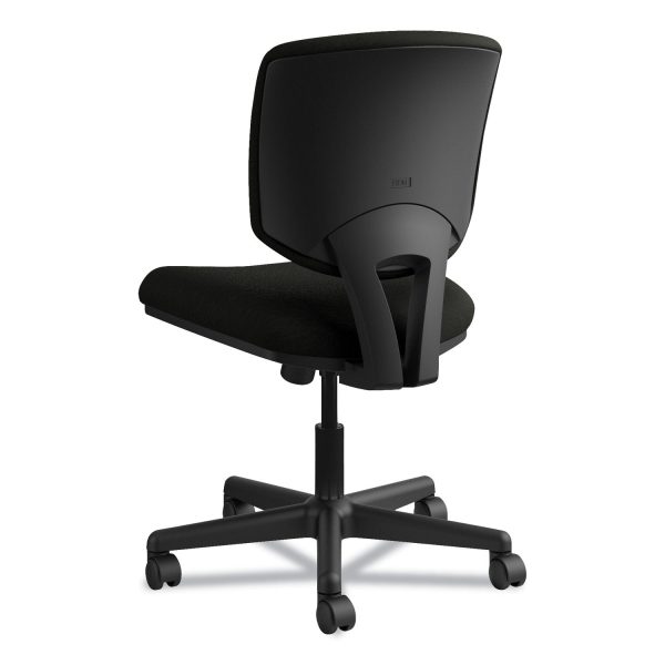 Volt Series Leather Task Chair with Synchro-Tilt, Supports Up to 250 lb, 18  to 22.25  Seat Height, Black For Sale - Image 5