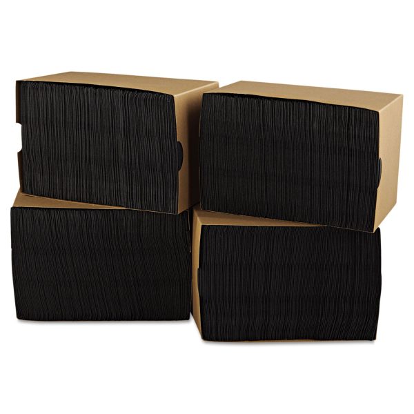 Beverage Napkins, 2-Ply, 9 1 2 x 9 1 2, Black, 1000 Carton Sale - Image 2