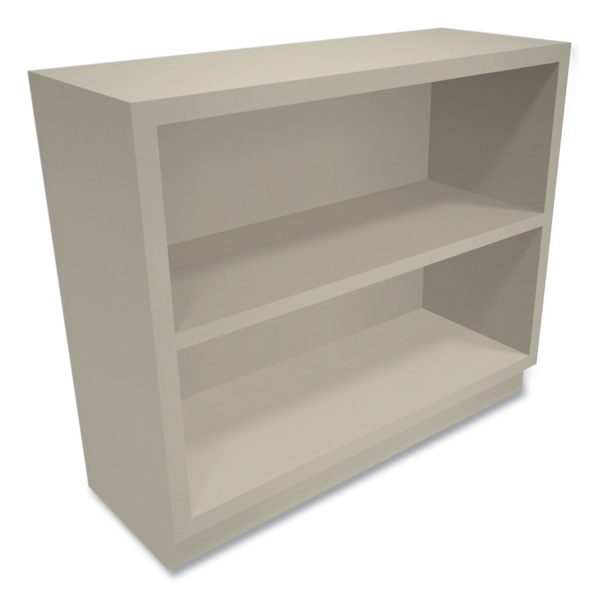 Metal Bookcase, Two-Shelf, 34.5w x 12.63d x 29h, Putty Online now - Image 3