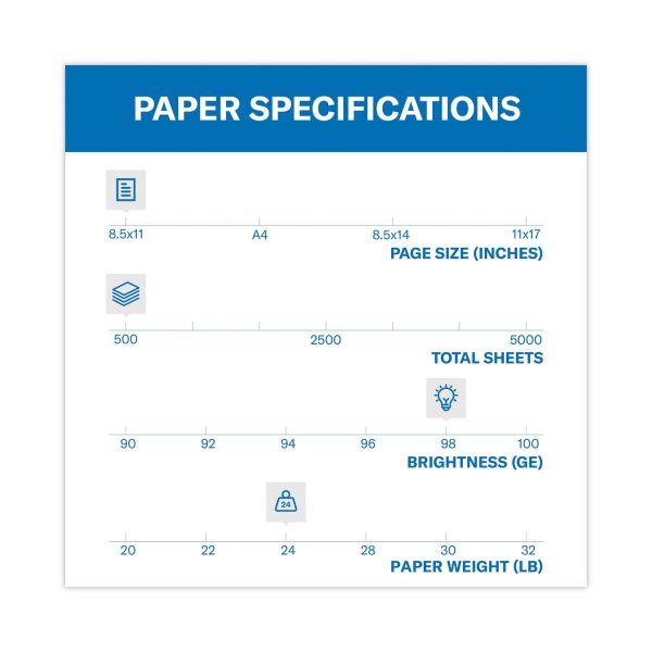 Premium Laser Print Paper, 98 Bright, 24 lb Bond Weight, 8.5 x 11, White, 500 Ream Sale - Image 3