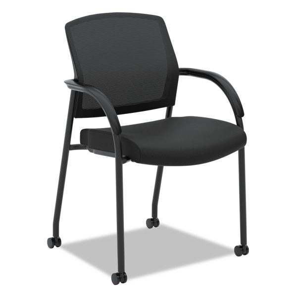 Lota Series Guest Side Chair, 23  x 24.75  x 34.5 , Black Seat, Black Back, Black Base For Discount
