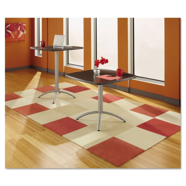 CafeWorks Cafe-Height Table, Square, 36  x 36  x 30 , Walnut Silver Discount - Image 2