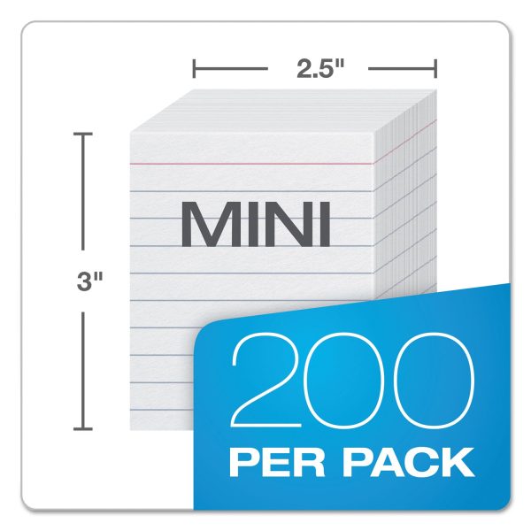 Ruled Mini Index Cards, 3 x 2.5, White, 200 Pack Sale - Image 2