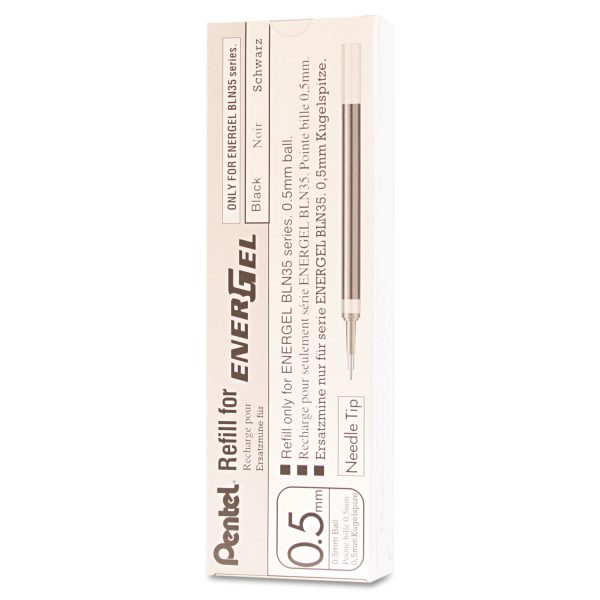 Refill for Pentel EnerGel Retractable Liquid Gel Pens, Fine Needle Tip, Black Ink For Sale - Image 2
