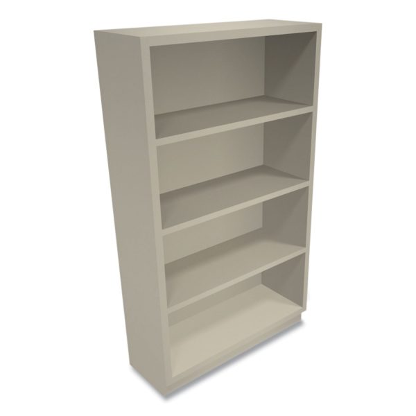 Metal Bookcase, Four-Shelf, 34.5w x 12.63d x 59h, Putty Cheap - Image 3