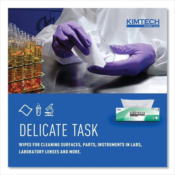 Kimwipes Delicate Task Wipers, 1-Ply, 11.8 x 11.8, Unscented, White, 198 Box, 15 Boxes Carton Online now - Image 4