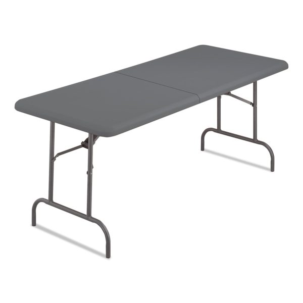 IndestrucTable Classic Bi-Folding Table, Rectangular, 60  x 30  x 29 , Charcoal Online Hot Sale