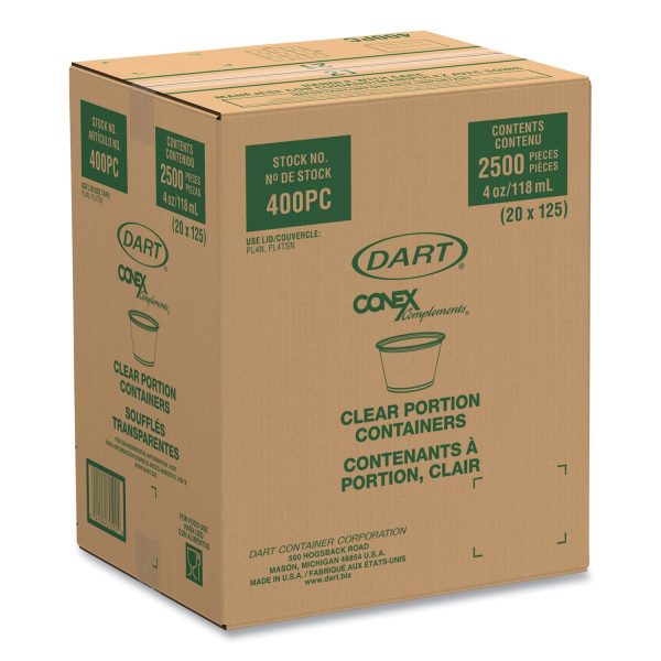 Conex Complements Portion Medicine Cups, 4 oz, Clear, 125 Bag, 20 Bags Carton Online Hot Sale - Image 2