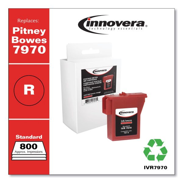 Compatible Red Postage Meter Ink, Replacement for 797-0 (7970), 800 Page-Yield Fashion