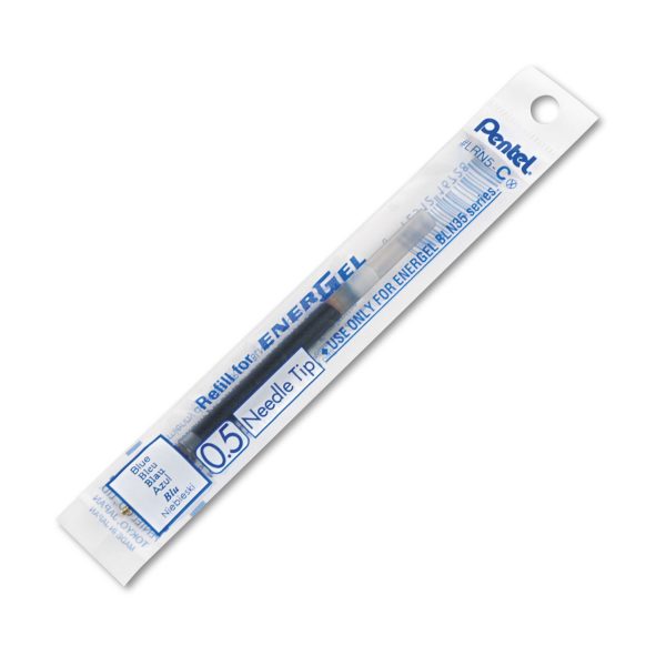Refill for Pentel EnerGel Retractable Liquid Gel Pens, Fine Needle Tip, Blue Ink Online now - Image 2