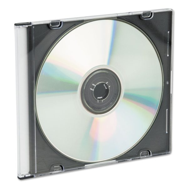 CD DVD Slim Jewel Cases, Clear Black, 100 Pack Hot on Sale - Image 4