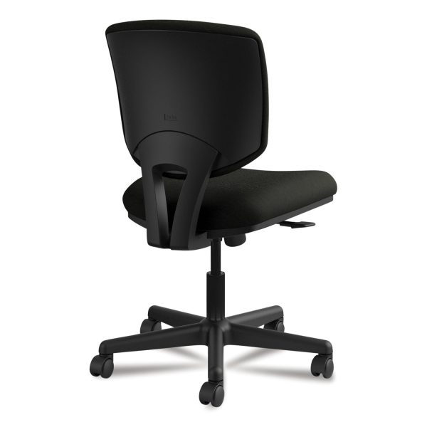 Volt Series Leather Task Chair with Synchro-Tilt, Supports Up to 250 lb, 18  to 22.25  Seat Height, Black For Sale - Image 4