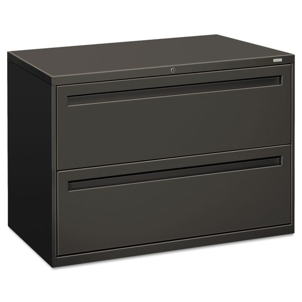 Brigade 700 Series Lateral File, 2 Legal Letter-Size File Drawers, Charcoal, 42  x 18  x 28 Hot on Sale