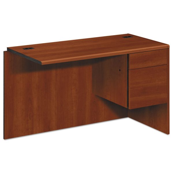 10700  L  Workstation Return, Right 3 4 Pedestal, 48w x 24d x 29.5h, Cognac For Cheap