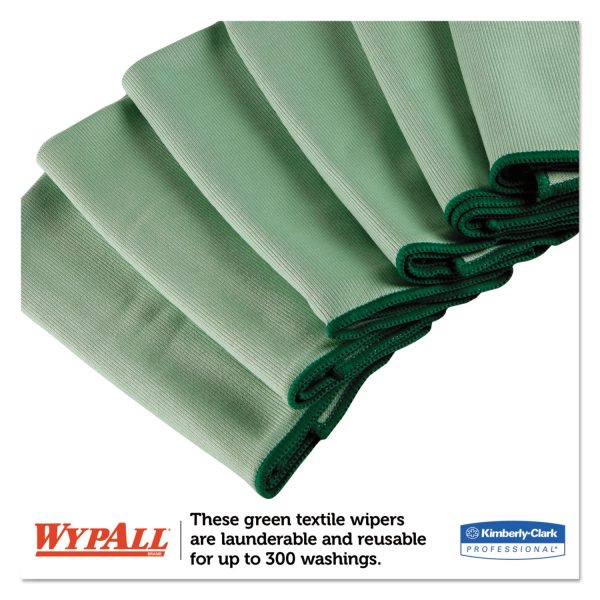 Microfiber Cloths, Reusable, 15.75 x 15.75, Green, 24 Carton For Sale - Image 4