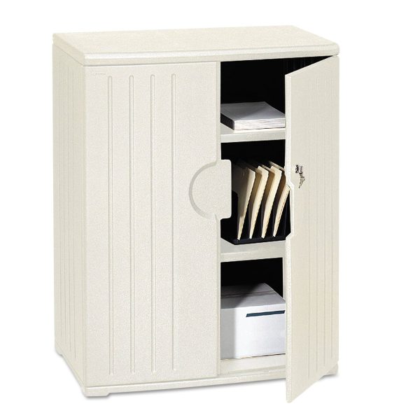 Rough n Ready Storage Cabinet, Two-Shelf, 36w x 22d x 46h, Platinum For Cheap