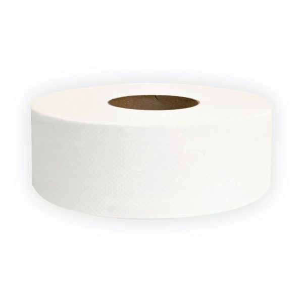 Jumbo JRT Bath Tissue, Septic Safe, 2-Ply, White, 3.25  x 720 ft, 12 Rolls Carton Online - Image 2