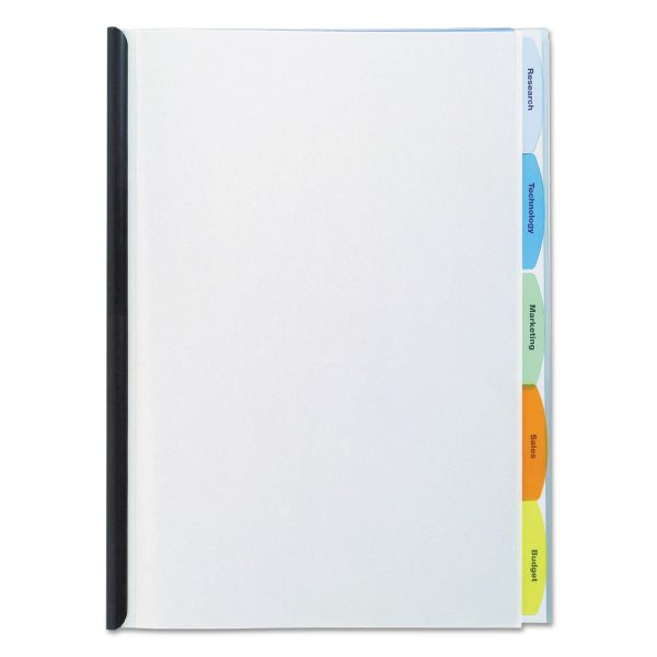 View-Tab Report Cover, Grooved Sliding Bar, 8.5 x 11, Clear Clear Hot on Sale