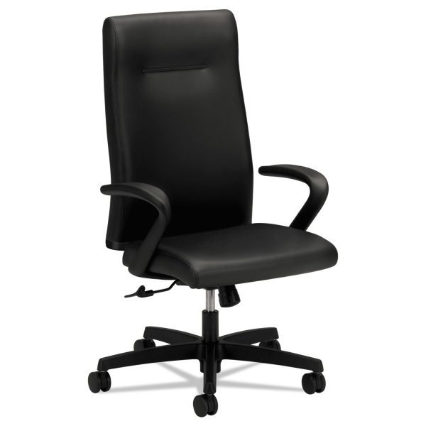 Ignition Series Executive High-Back Chair, Supports Up to 300 lb, 17.38  to 21.88  Seat Height, Black Supply