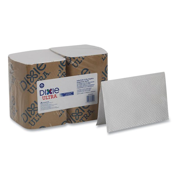 Interfold Napkin Refills, 2 Ply, 6 1 2x9 7 8, White, 500 Pk, 6 Pack Ctn For Sale