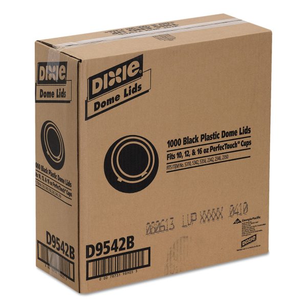 Drink-Thru Lids, Fits 10 oz to 20 oz Cups, Plastic, Black, 1,000 Carton Hot on Sale - Image 5