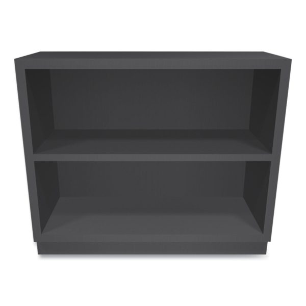 Metal Bookcase, Two-Shelf, 34.5w x 12.63d x 29h, Charcoal Fashion - Image 2