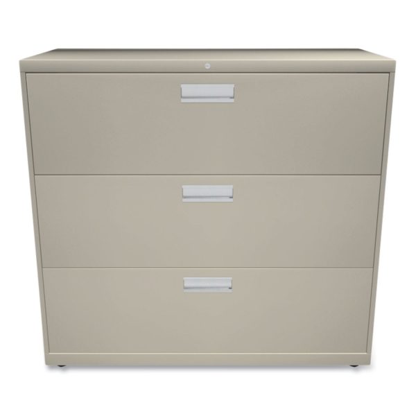 Brigade 600 Series Lateral File, 3 Legal Letter-Size File Drawers, Putty, 42  x 18  x 39.13 For Sale - Image 2