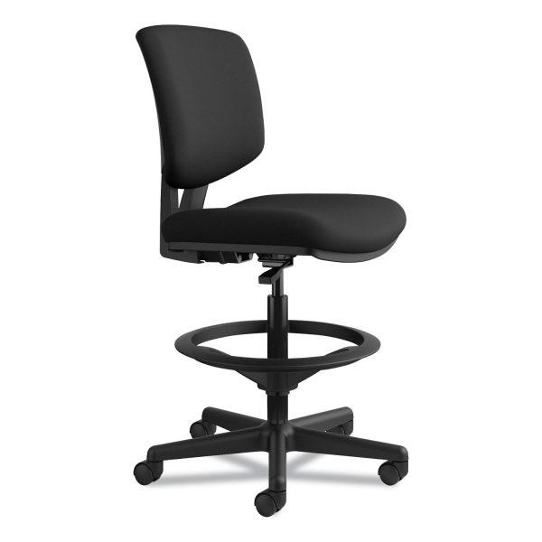 Volt Series Adjustable Task Stool, Supports Up to 275 lb, 22.88  to 32.38  Seat Height, Black on Sale - Image 2