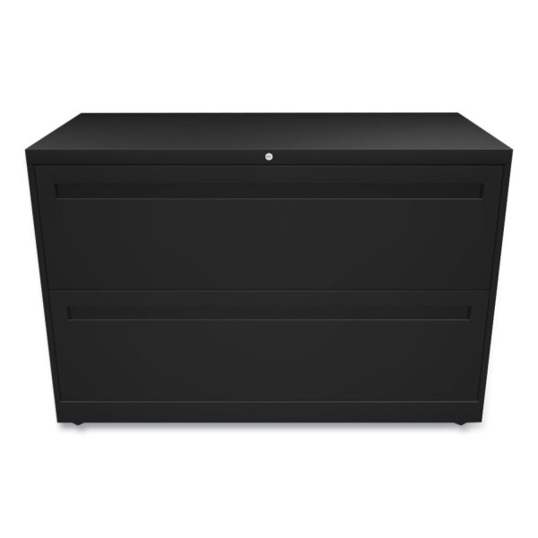 Brigade 700 Series Lateral File, 2 Legal Letter-Size File Drawers, Black, 42  x 18  x 28 For Sale - Image 2