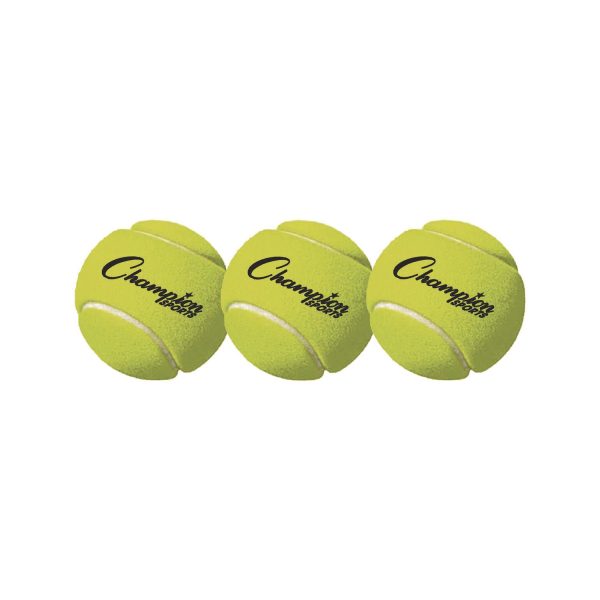 Tennis Balls, 2.5  Diameter, Yellow, 3 Pack Hot on Sale